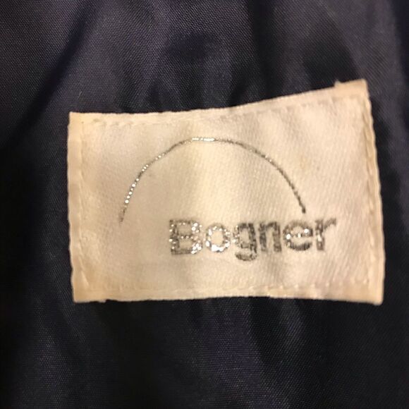 Bogner vintage navy goose down coat.  Size 8 - Picture 7 of 10
